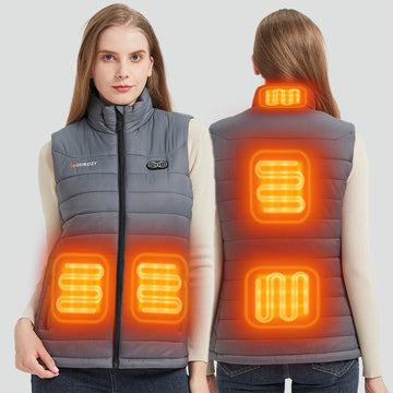 Damen Heizweste mit Akku – Grau