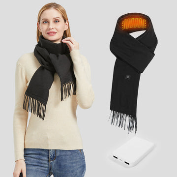 Langer Heizschal mit Fransen & Akku – Unisex (mit Batterie)
