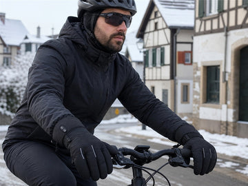 Beheizbare Handschuhe beim Fahrradfahren im deutschen Winter