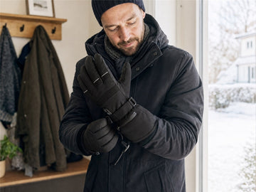 Beheizbare Handschuhe vor einem Wintertag im Alltag vorbereiten