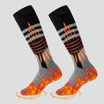 Unisex Heizsocken mit Streifen – mit Akku