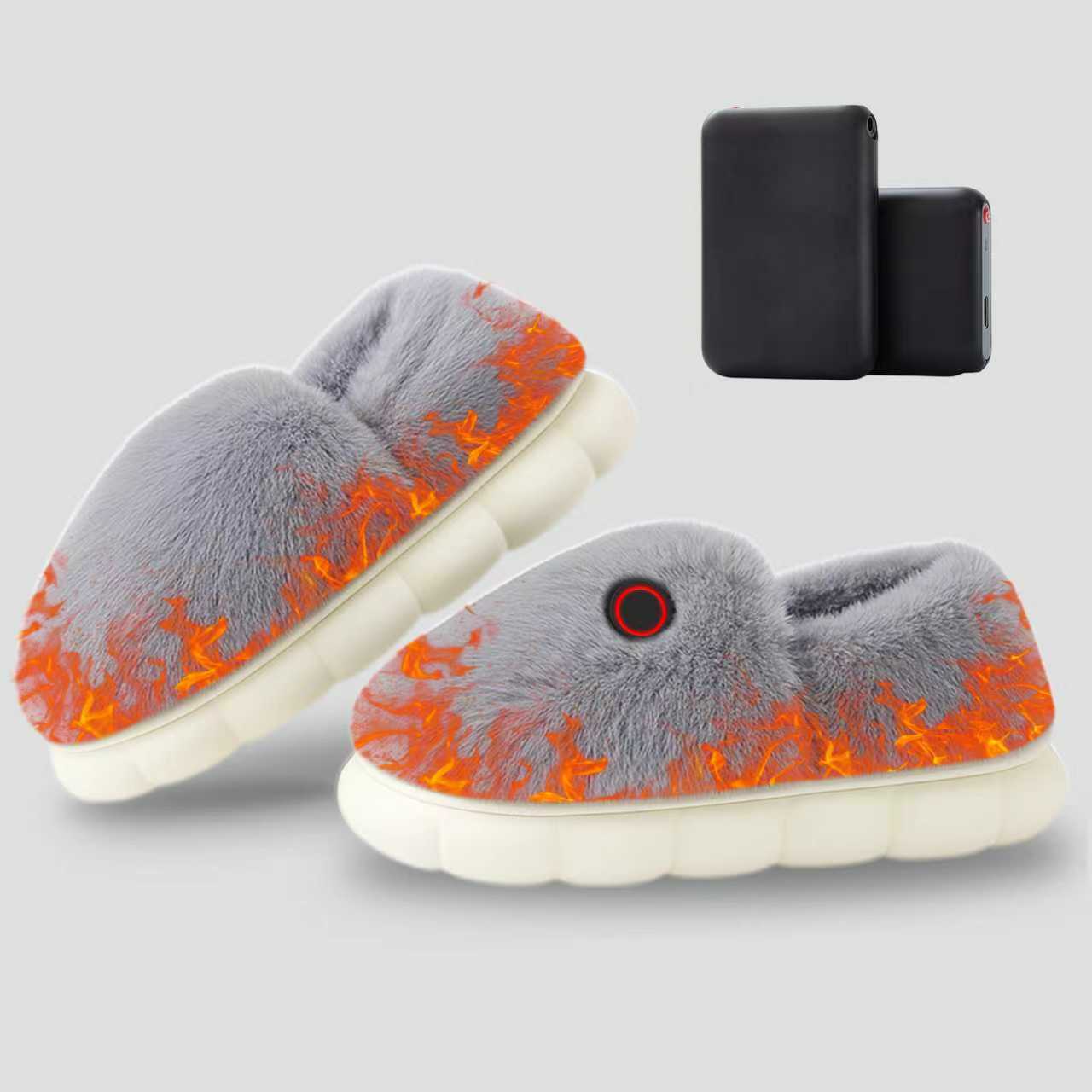 Beheizbare Hausschuhe Damen mit 5000mAh Akku – Weiche elektrische Heizpantoffeln für Winter Wärme & Komfort