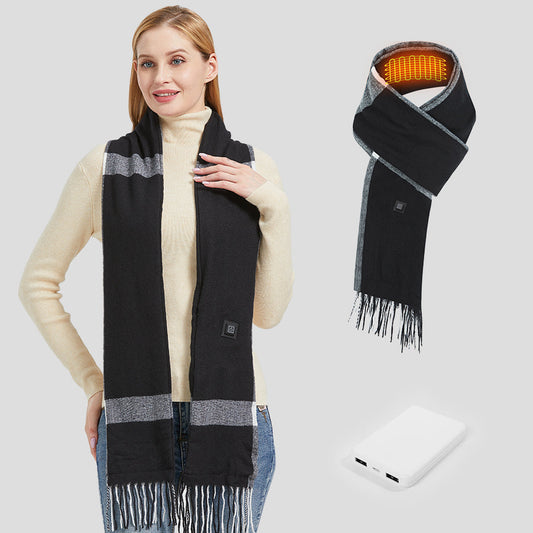 Langer Heizschal mit Fransen & Akku – Unisex (mit Batterie)