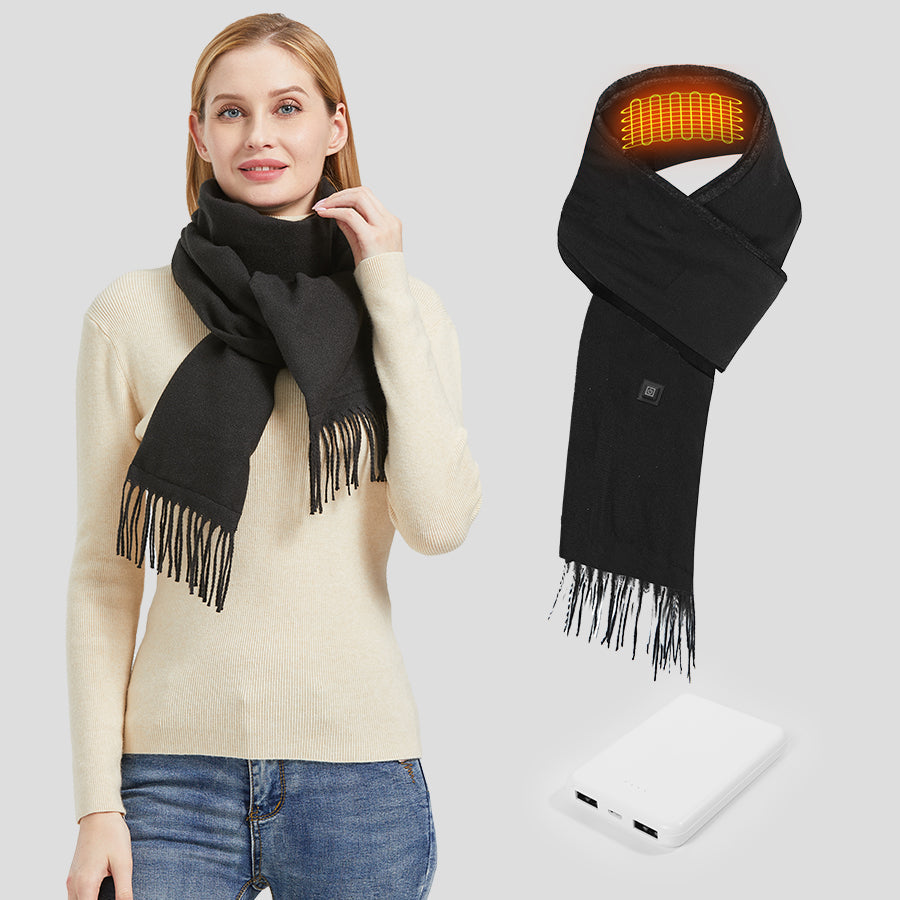 Langer Heizschal mit Fransen & Akku – Unisex (mit Batterie)